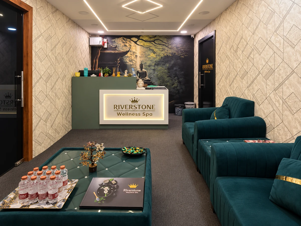 The lounge at Riverstone Wellness Spa